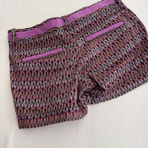 Athleta Purple Thistle Aztec Print Ariel Fo Sho Mid Rise Athletic Shorts Sz 2 - Picture 11 of 12
